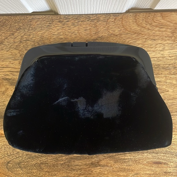 🖤VTG Black Velvet clutch Evening Bag - Picture 2 of 8